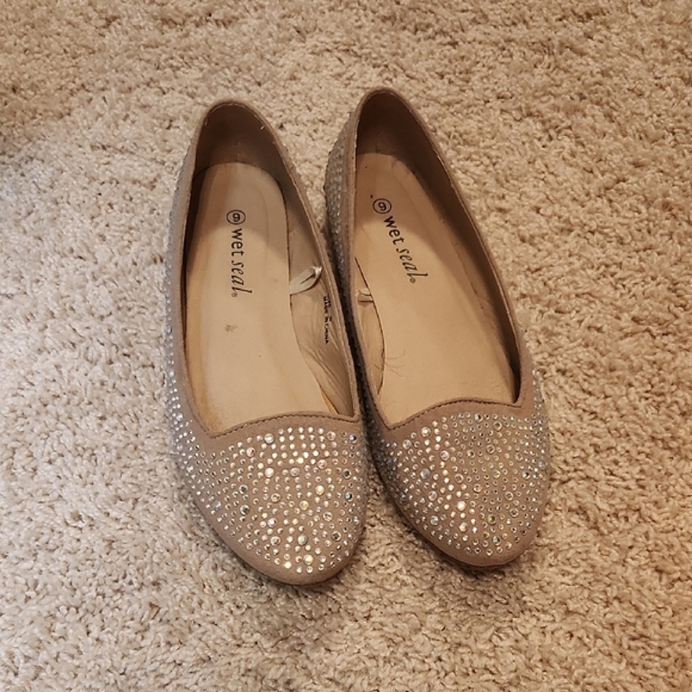 Wet Seal Rhinestone Flats